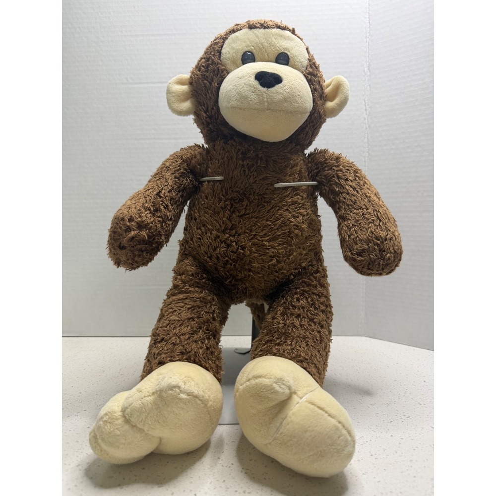 Build-A-Bear Workshop Brown Shaggy Monkey Plush Stuffed Animal 17 Inch